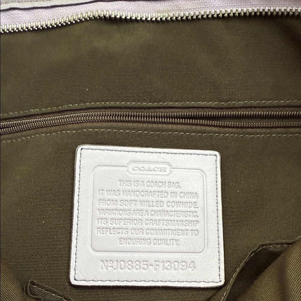 Coach Purple Leather Hobo Bag - Picture 4 of 6